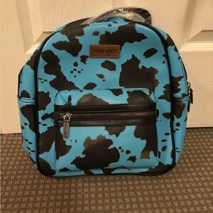 Wrangler Black and Blue Patterned Men's Backpack